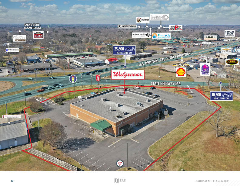Boaz, AL Walgreens Retail investment sale in Boaz, Alabama SRS