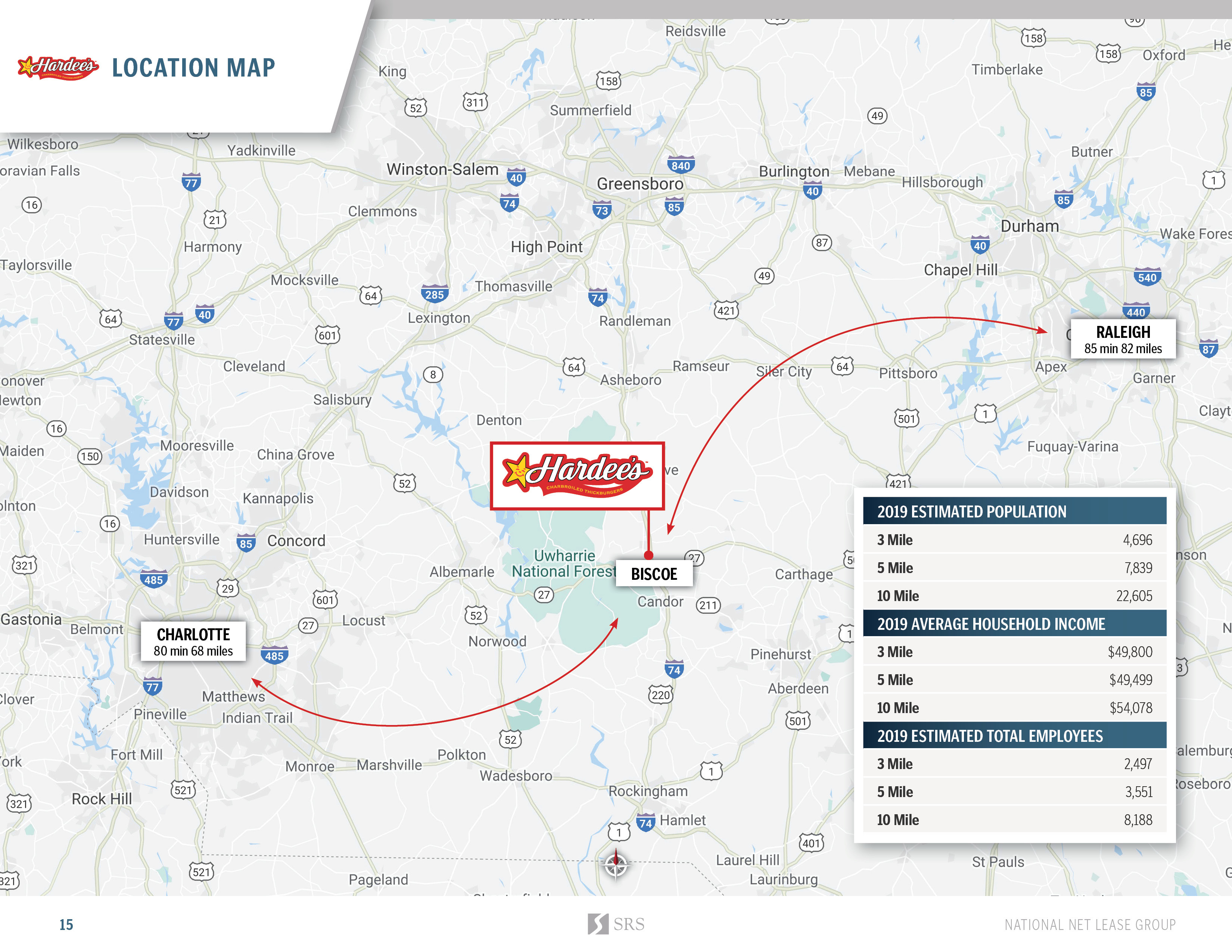 Biscoe, NC Hardee's Retail investment sale in Biscoe, North
