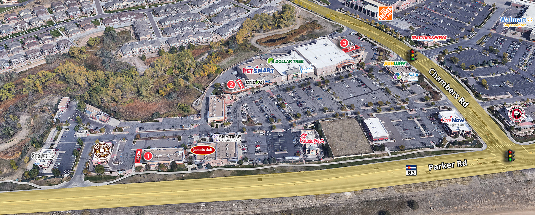 Pioneer Hills Retail for lease in Aurora, Colorado SRS