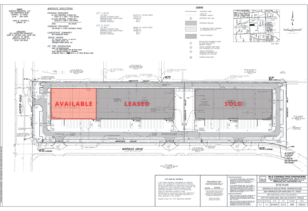 GarlandTX_1102 S Jupiter Road_Site Plan Highlighted.jpg