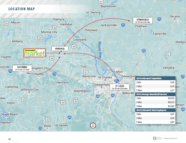 Vandalia, MO Dollar General Market Retail investment sale in