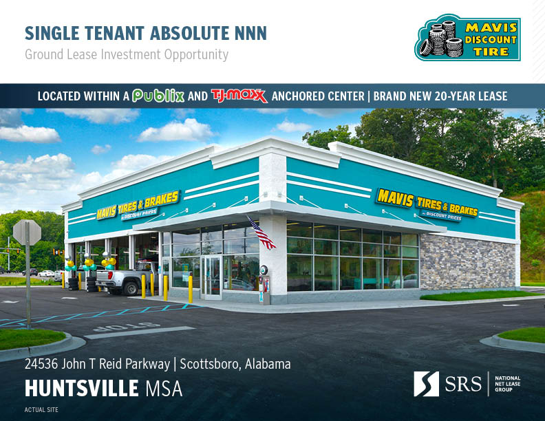 Scottsboro, AL Mavis Discount Tire Retail investment sale in Scottsboro, Alabama SRS