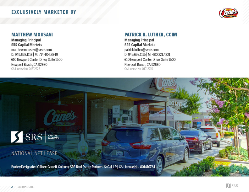 Burbank, CA Raising Cane's Retail investment sale in Burbank