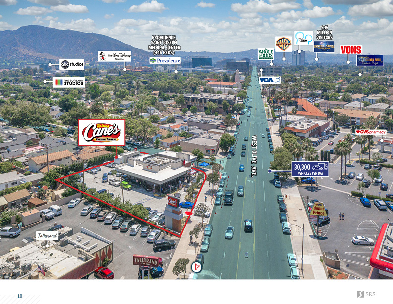 Burbank, CA Raising Cane's Retail investment sale in Burbank