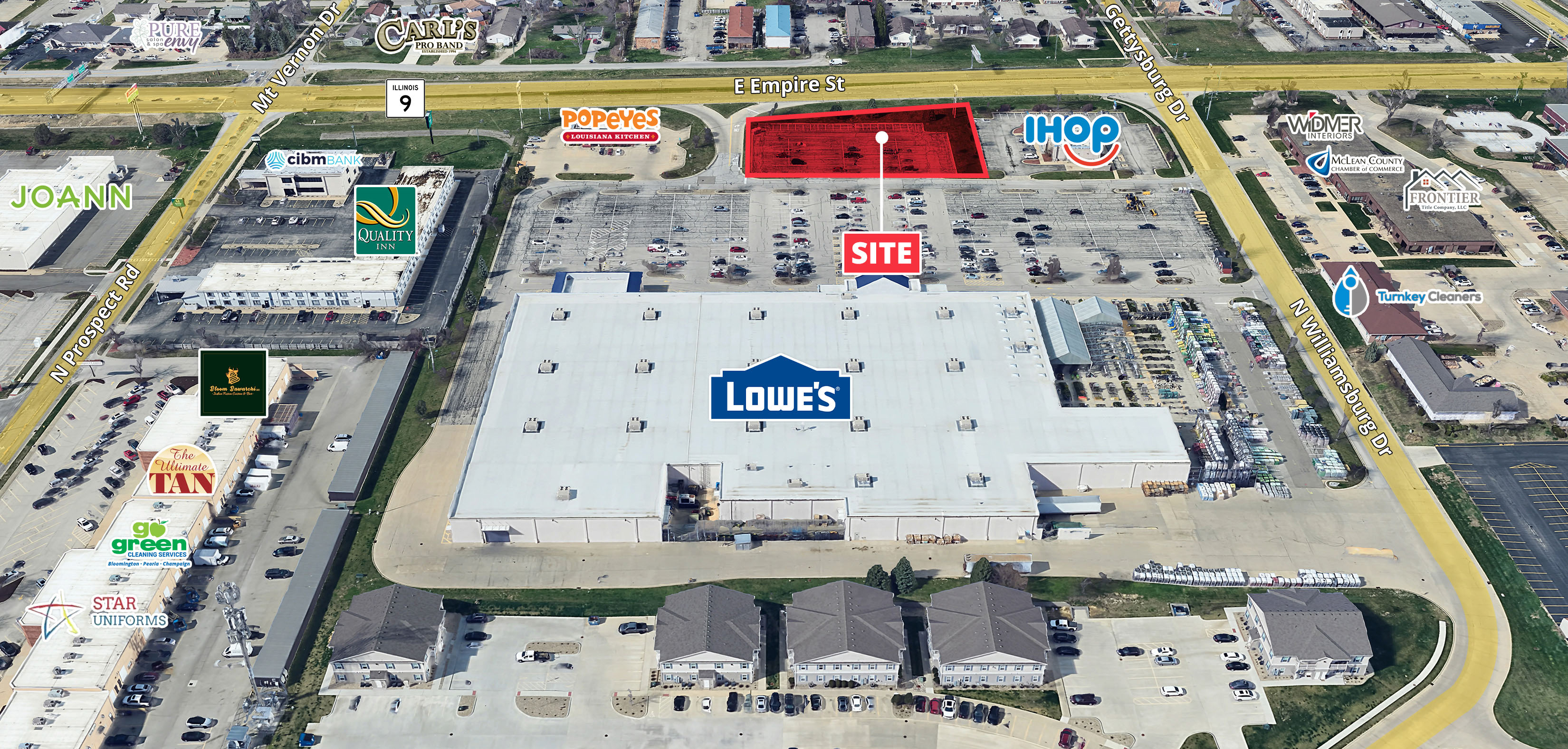 Bloomington, IL Lowes Outparcel Land for sale in Bloomington