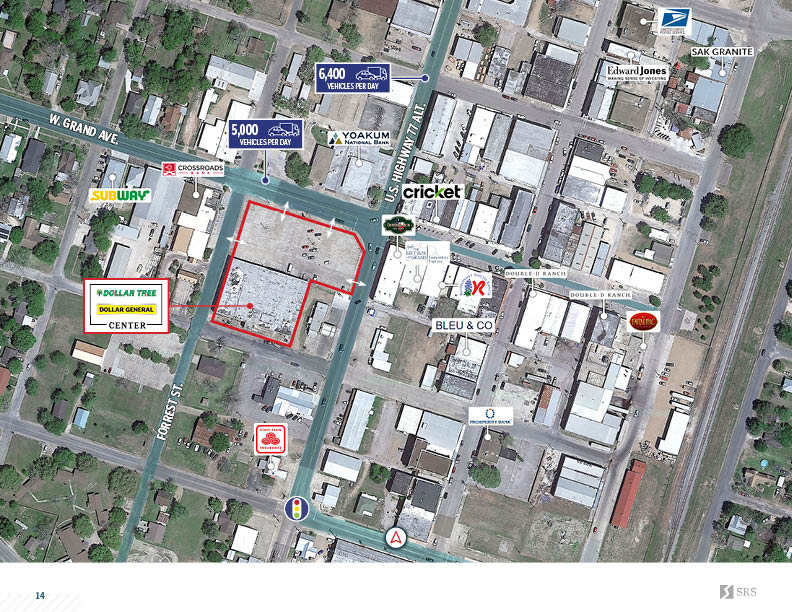 Yoakum, TX Dollar Tree & Dollar General MultiTenant Center Retail investment sale in Yoakum