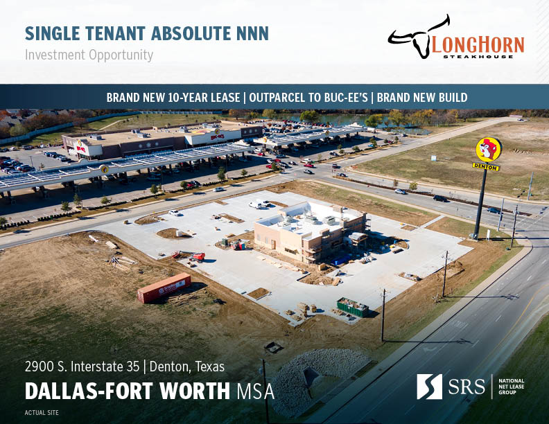 Denton, TX Longhorn Steakhouse Retail investment sale in Denton