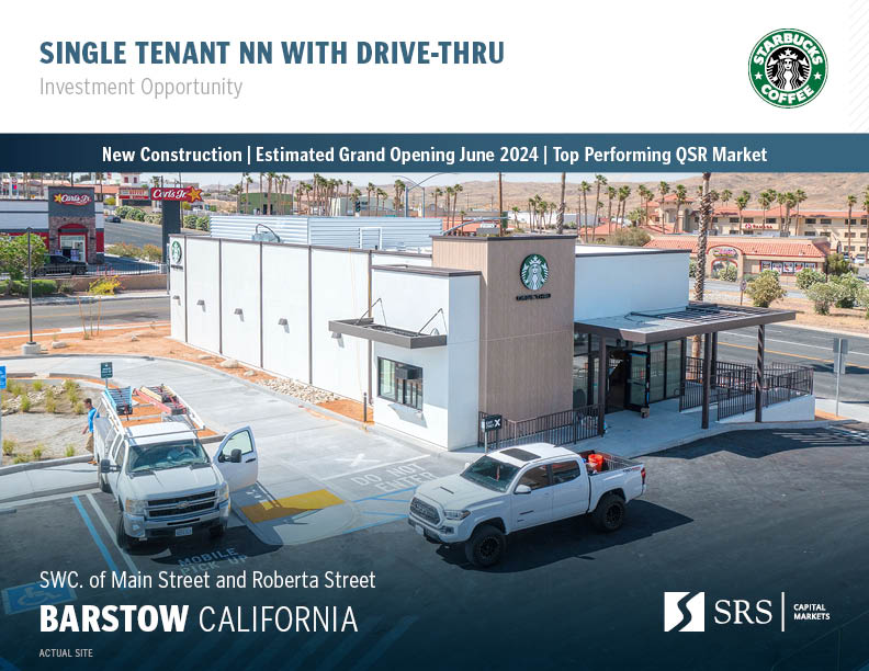 Barstow, CA Starbucks Retail investment sale in Barstow, California