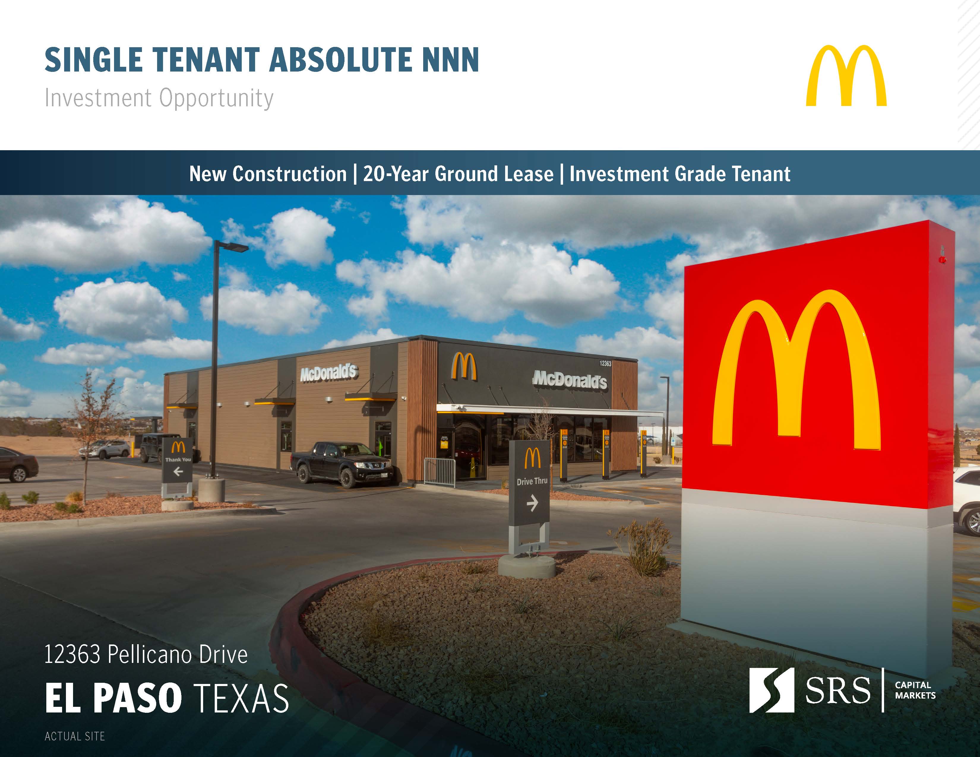 El Paso, TX McDonald's Retail investment sale in El Paso, Texas SRS