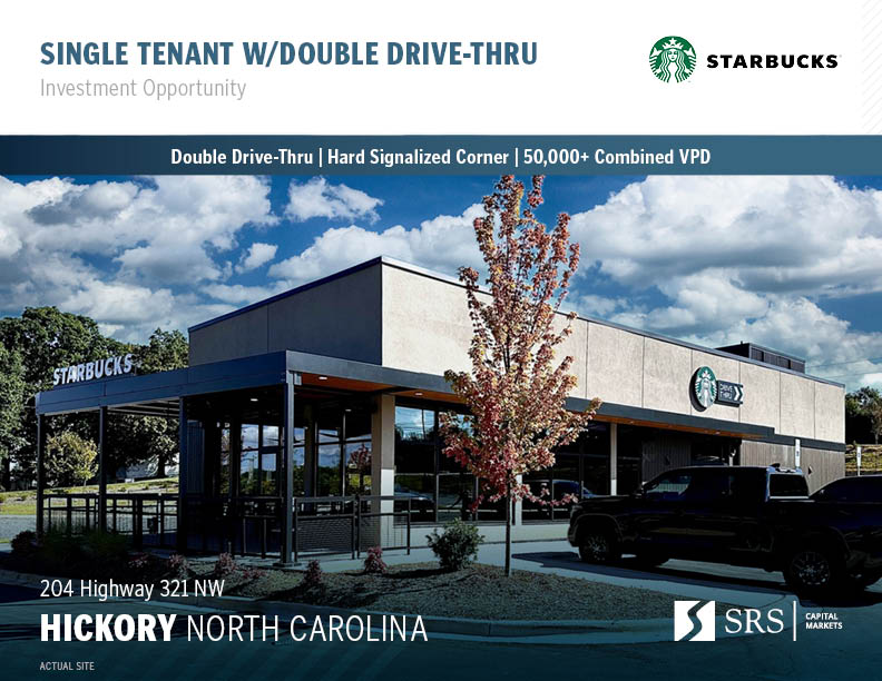 Hickory, NC Starbucks Retail investment sale in Hickory, North
