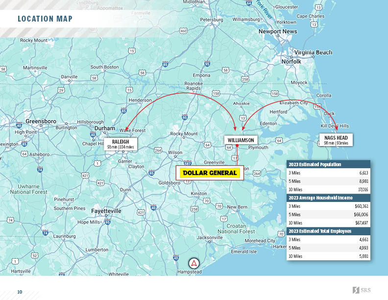 Williamston, NC Dollar General Retail investment sale in Edenton