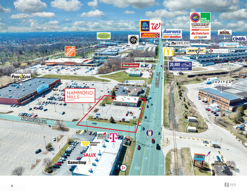 Hammond, IN Hammond Mills Outparcel Retail investment sale in
