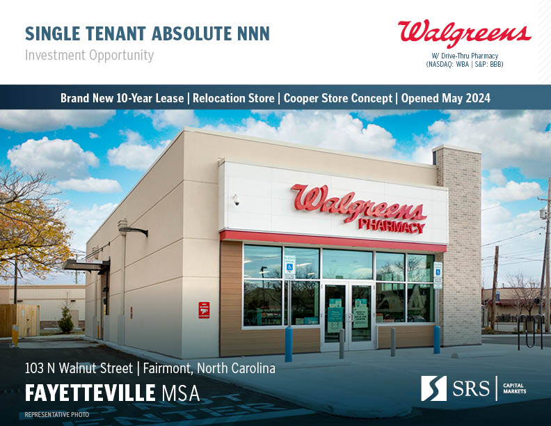 Fairmont, NC Walgreens Retail investment sale in Fairmont, North