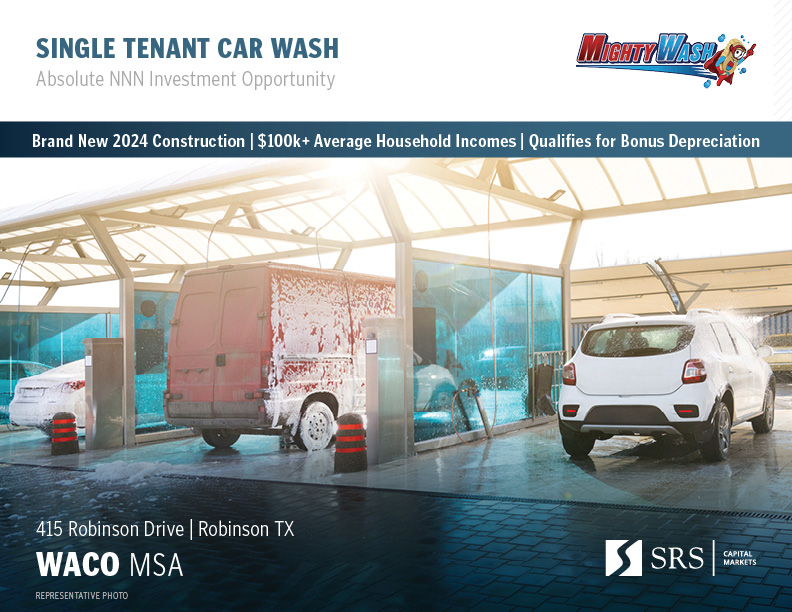 Robinson, TX Mighty Wash Car Wash Retail investment sale in