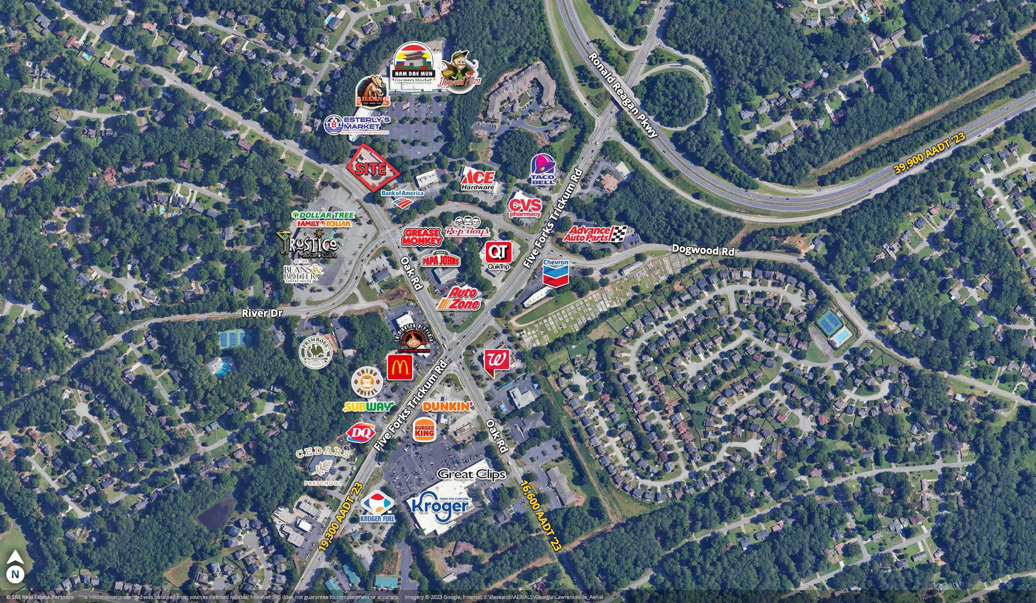 820 Oak Rd - Trade Area Aerial