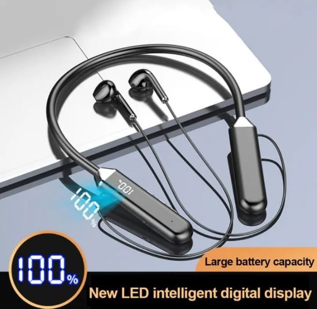 Xperta G11 Neckband (Digital Display) TWS Bluetooth Eaephones Headset With HIfI Stereo Sound