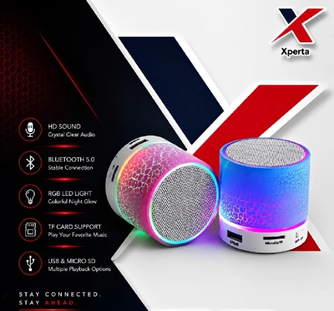 Xperta S-10 Mini Wireless Bluetooth Speaker | Portable HD Stereo Sound | Rechargable Bass Speaker