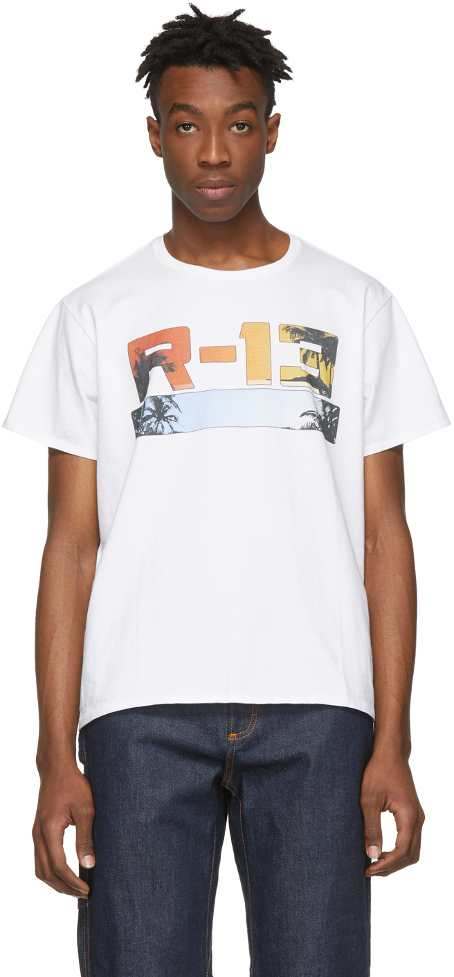R13 T-shirts White Malibu Boy T-Shirt