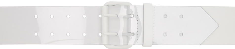 Mm6 Maison Margiela Belt White Wide Half-And-Half Belt