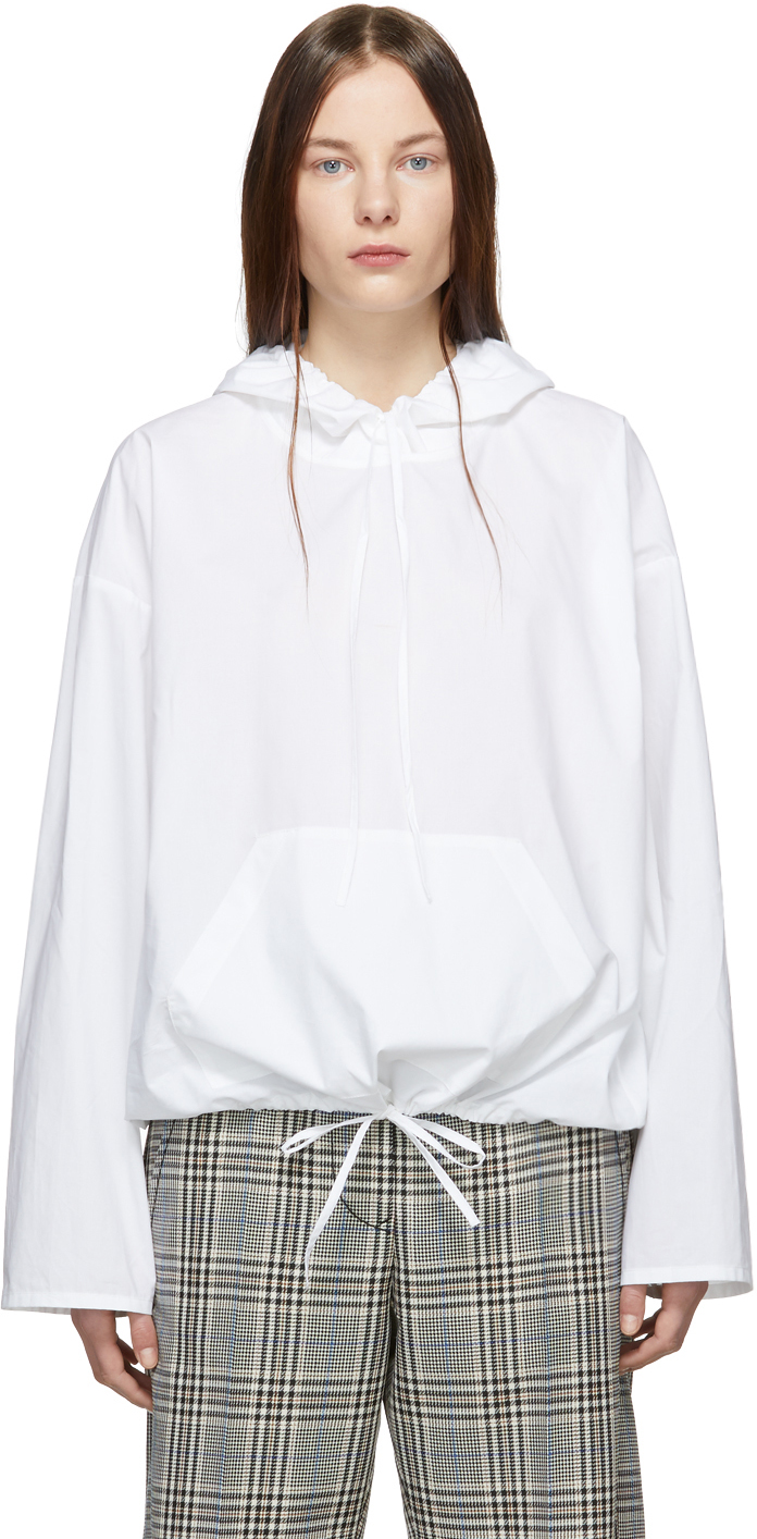 Mm6 Maison Margiela Accessories White Cotton Hoodie