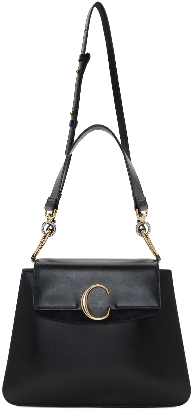 Chloé Shoulder Black Medium 'Chloé C' Shoulder Bag