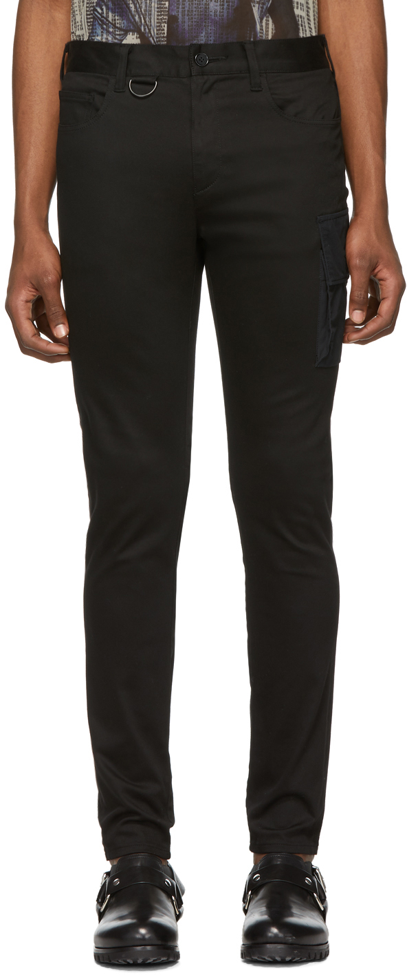Undercover Pants Black Twill Cargo Pants