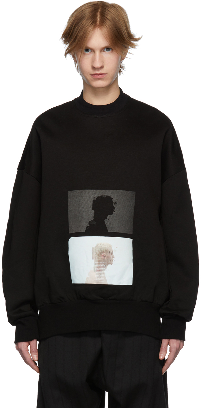 Julius T-shirts Black Graphic Sweatshirt