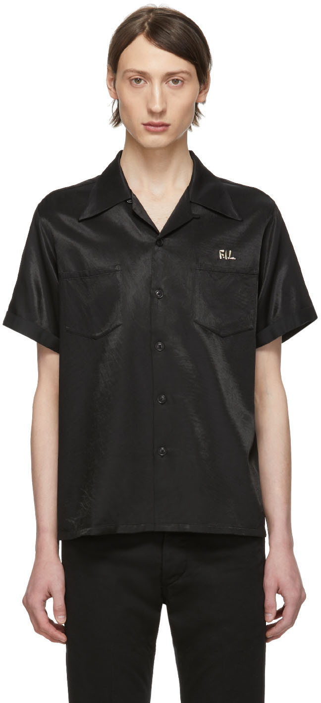 Visvim T-shirts Black Irving Short Sleeve Shirt