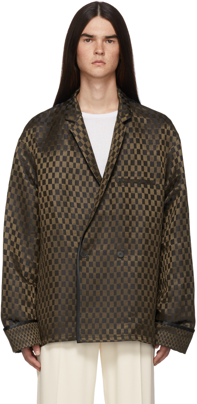 Haider Ackermann Blazers Brown Caraganus Pyjama Blazer