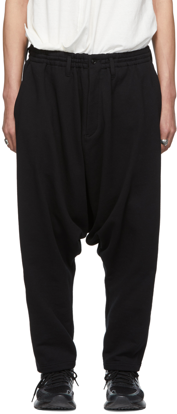 Yohji Yamamoto Pants Black Drop Crotch Lounge Pants