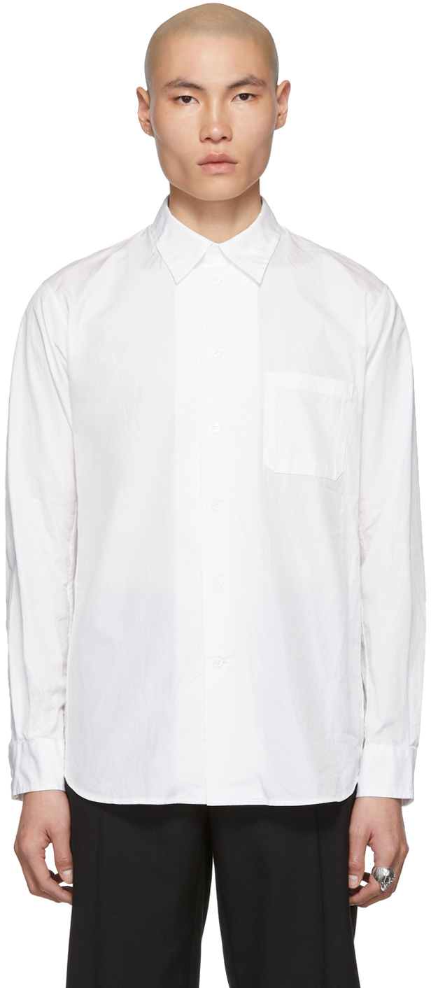 Yohji Yamamoto T-shirts White Poplin Shirt