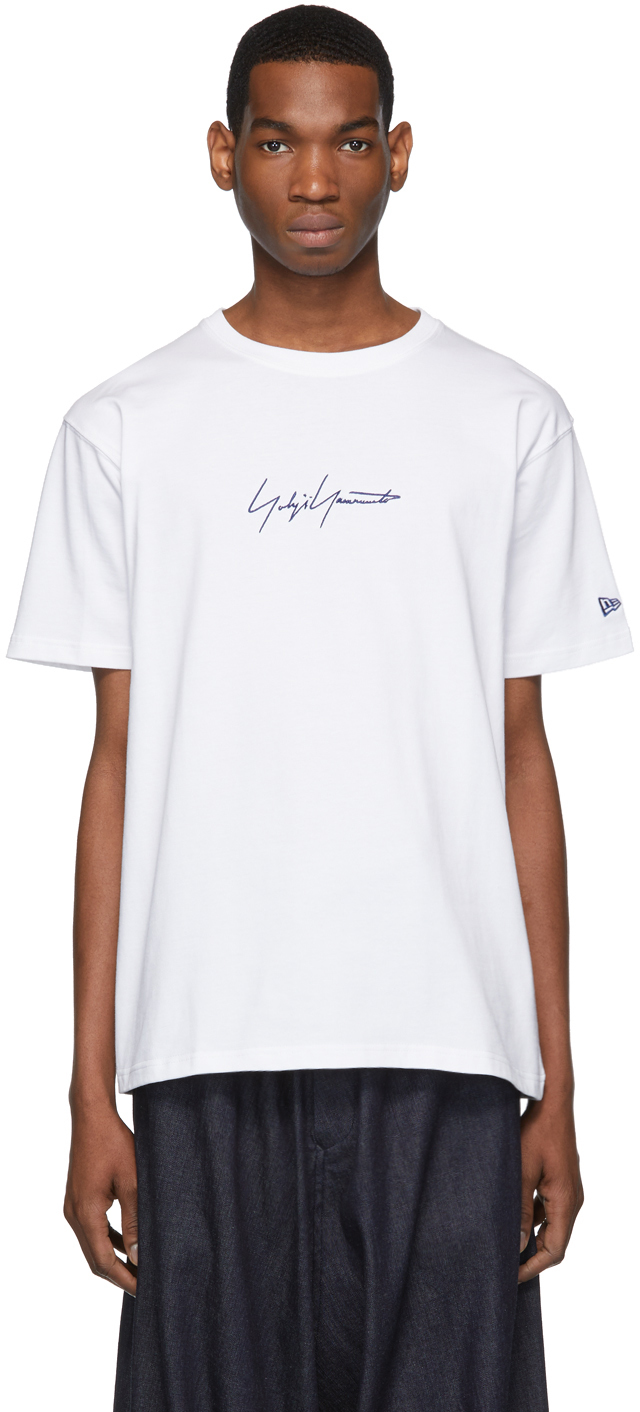 Yohji Yamamoto T-shirts White New Era Edition Cotton T-Shirt