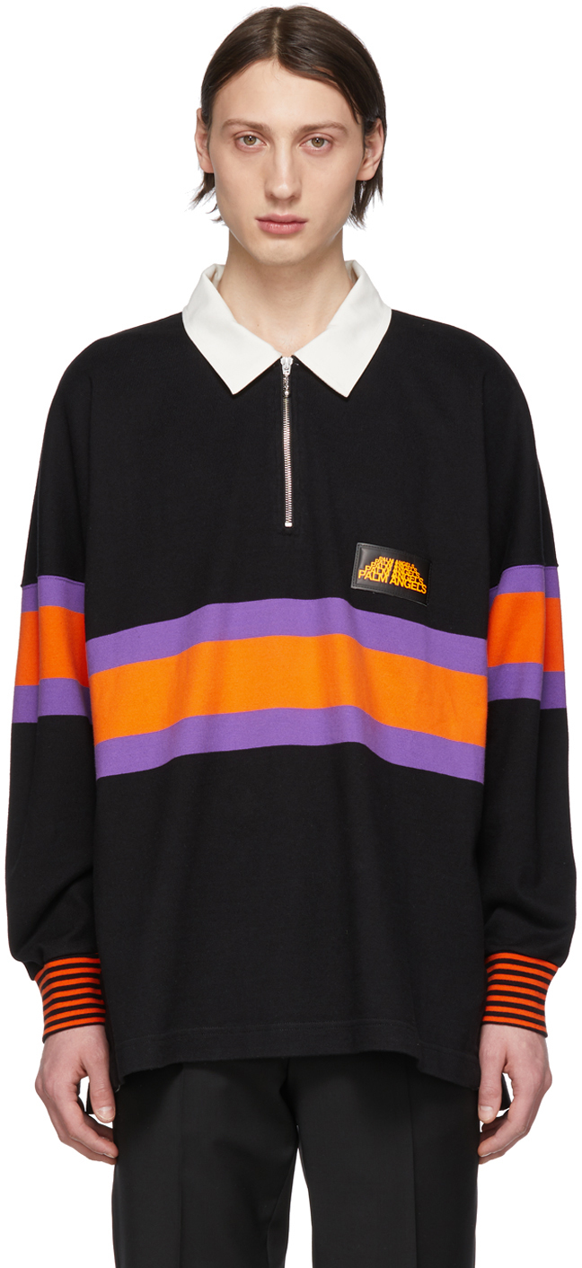 Palm Angels Accessories Black Long Sleeve Polo