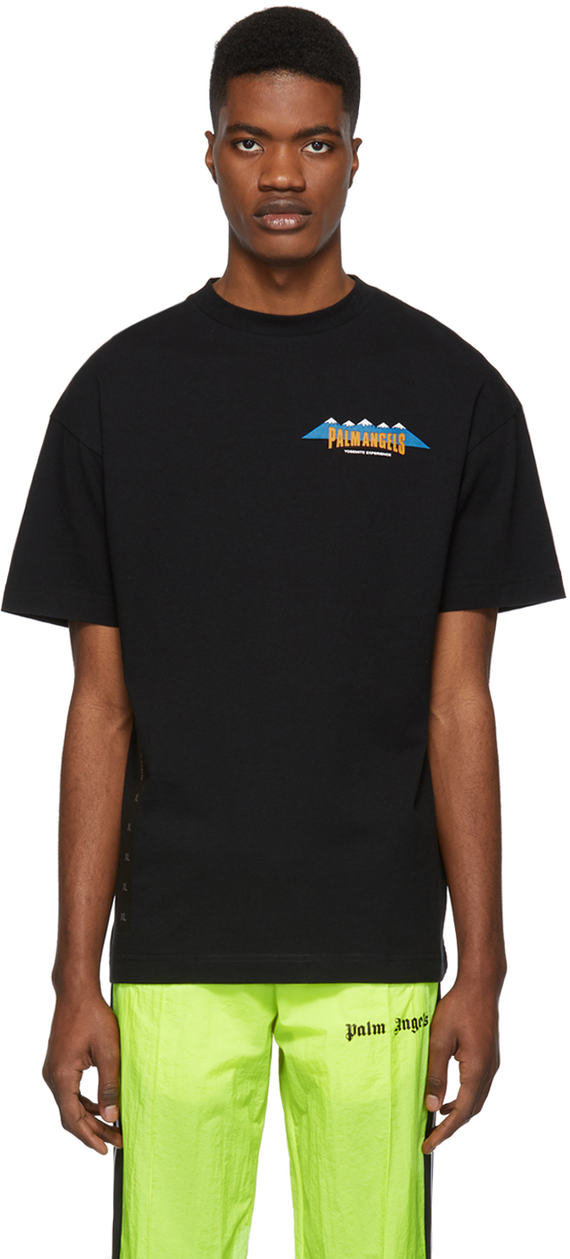 Palm Angels T-shirts Black 'Yosemite Experience' T-Shirt