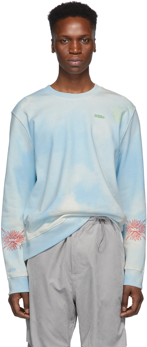 032c T-shirts Blue Cosmic Workshop Sweatshirt