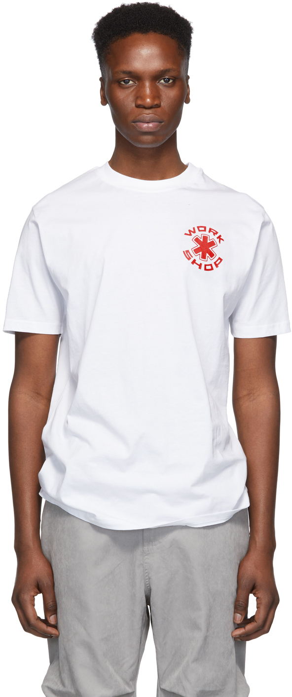 032c T-shirts White Cosmic Workshop Logo T-Shirt