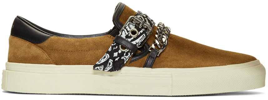 Amiri Sneakers Brown Suede Bandana Sneakers
