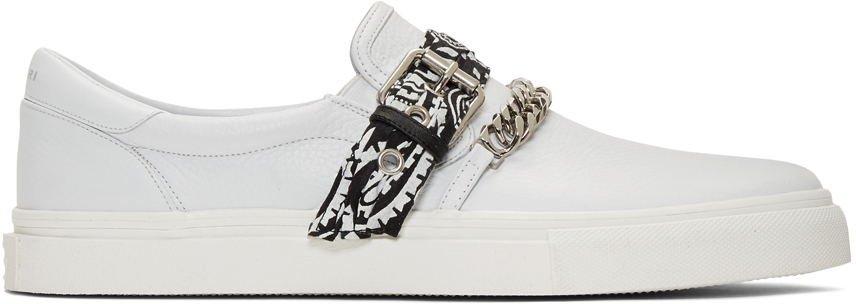 Amiri Sneakers White Bandana Slip-On Sneakers