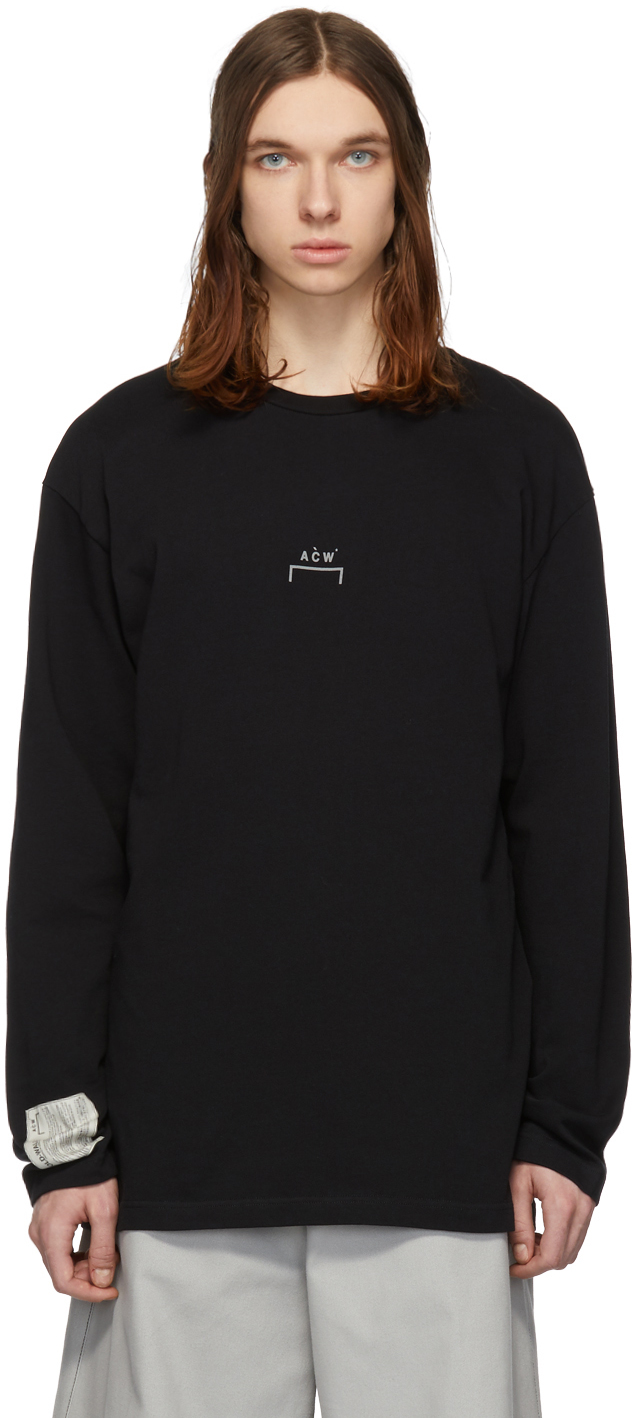 A-Cold-Wall* T-shirts Black Bracket Long Sleeve T-Shirt