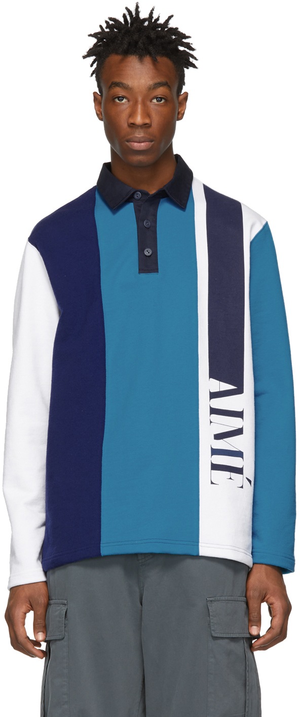 Aimé Leon Dore Accessories Blue French Terry Rugby Polo