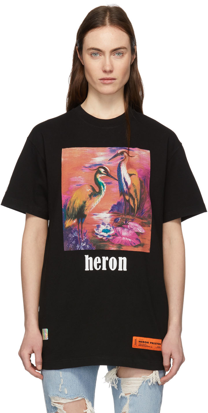 Heron Preston T-shirts Black Herons T-Shirt