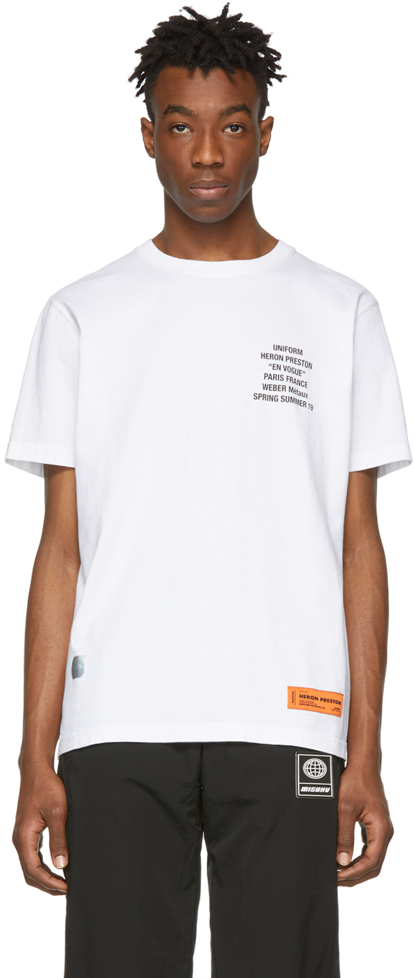 Heron Preston T-shirts White Metal Worker T-Shirt