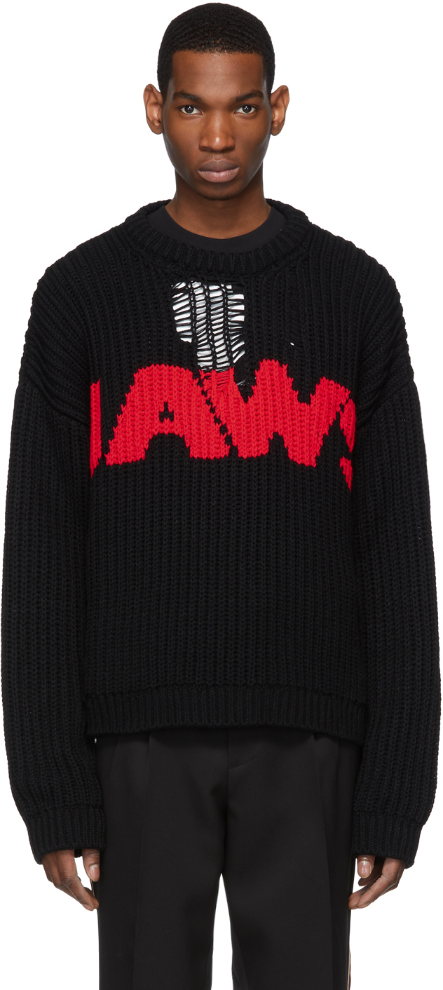 Calvin Klein 205w39nyc Sweaters Black 'Jaws' Sweater