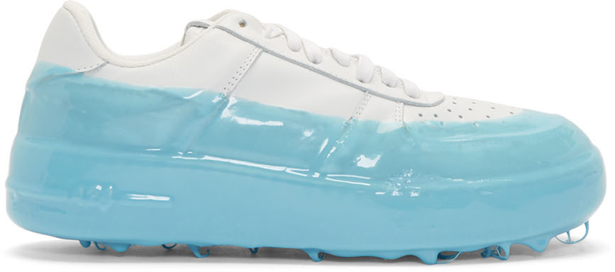 424 Sneakers Off-White & Blue Dipped Sneakers