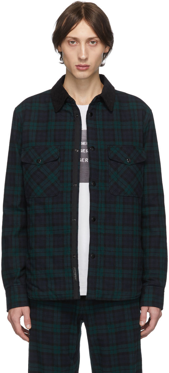Rag & Bone Jackets Black Plaid Padded Shirt Jacket