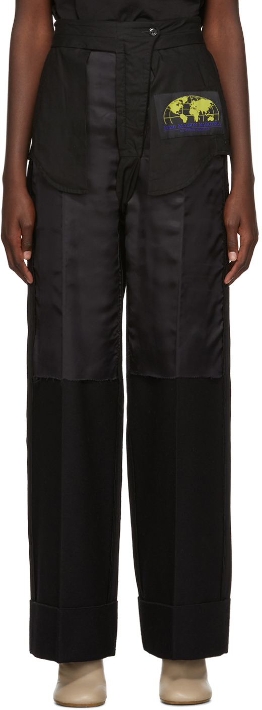 Mm6 Maison Margiela Pants Black Inside-Out Dress Trousers