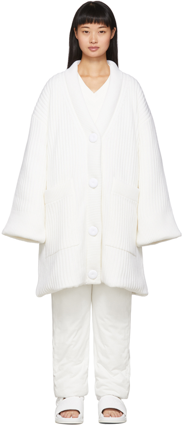 Mm6 Maison Margiela Accessories White Padded Cardigan