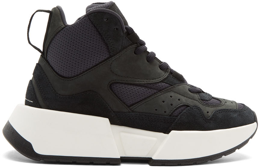 Mm6 Maison Margiela Sneakers Black High-Top Chunky Sneakers