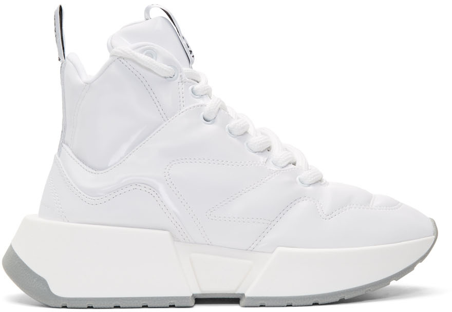 Mm6 Maison Margiela Sneakers White Padded High-Top Sneakers