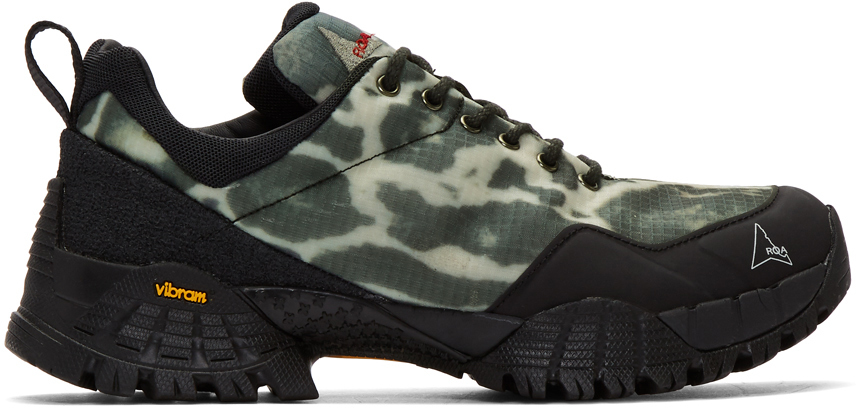 Roa Sneakers Black & Grey Oblique Sneakers